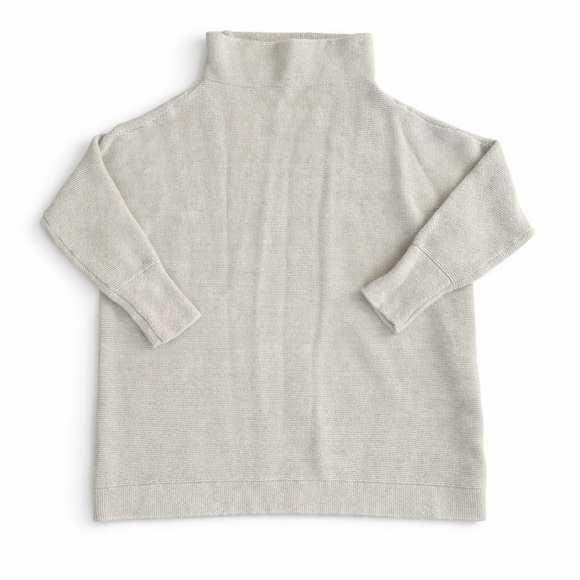 Free People Sweaters - Free People Light Gray Turtleneck Sweater Women’s Size Large Cozy Knit